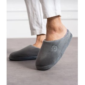 Resim Redtan Gri Erkek Ev Terliği | Ortopedik | Yumuşak Tabanlı | Içi Kürklü Damat Terliği & Çeyizlik 