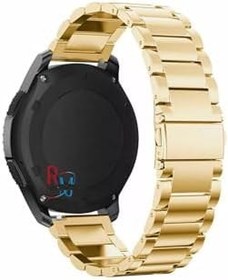 Resim Huawei Watch GT 3 Elite 46mm ile Uyumlu 22 mm Klasik Çelik Kordon Paslanmaz Kayış Gold 