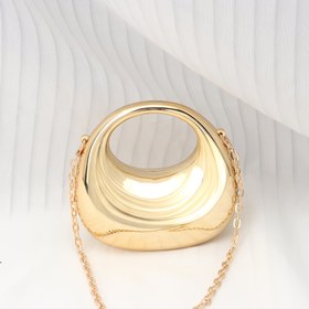 Resim Yeni tasarım duygusu parlayan akrilik mini ay çantası, Avrupa ve Amerikan yaratıcı mini el çantası, moda bayan omuz çantası, zincirli çapraz vücut çantası, muhteşem akşam yemeği çantası, ruj zarfı para cüzdanı, partiler için uygun, hediyeler 
