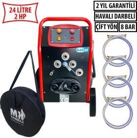 Resim Kammak Havalı Darbeli 2hp 24LT Kompresörlü Petek Temizleme Makinası Black-Air 