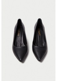 Resim Mubiano Hakiki Deri Mbhrnd976-s Kadın İnce 6 Cm Topuklu Siyah Stiletto & Topuklu Ayakkabı Siyah 