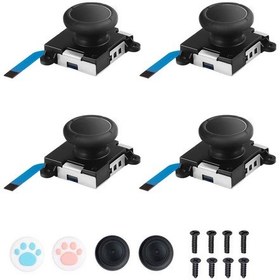 Resim Synodicmonth Joystick Yedek 4'lü Paket, Switch Joy-con Kontrol Cihazı Ve Switch Lite İçin Yedek Joystick Analog Başparmak Çubuğu 