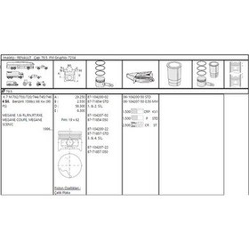 Resim Yenmak Piston Segman Std 79.50Mm Scenıc R19 Clio Megane 1.6 8V K7M 12.Silindir 