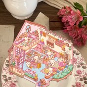 Resim YWWBLD 3D Minyatür Şeker Evi Sticker Seti - Kendin Yap, Mat Bitiş, Düzensiz Şekil, Tek Kullanımlık - Telefon Kılıfları, Not Defterleri, El Sanatları için İdeal - Polietilen Tereftalat, Kalıntı Yok, Dekoratif Stickerlar|Detaylı İllüstrasyonlar|Kendinden Yapışkan Tasarım 