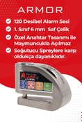 Resim Armor 6mm Güvenlik Sertifikalı Alarmli Disk Kilidi -606 Mva 