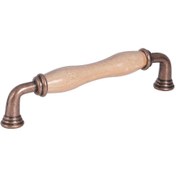 Resim Porcellana Perla Porselen Kulp Dolap Çekmece Mobilya Mutfak-kulbu Safir 128mm-bakır-kahve-stk049 
