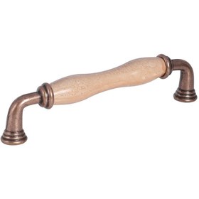 Resim Porcellana Perla Porselen Kulp Dolap Çekmece Mobilya Mutfak-kulbu Safir 128mm-bakır-kahve-stk049 