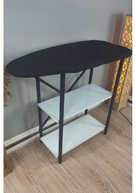 Resim İyimi Ekinezya Smart Fix Dolaplı Raflı Sabit Ütü Masası Siyah 