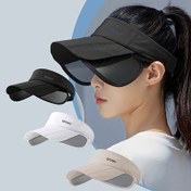 Resim 1 adet Kadınlar İçin Esnek, Ayarlanabilir, Güneş Korumalı Şapka - Siyah, Beyaz, Bej Seçenekleri, Outdoor Sporlar, Bisiklet ve Dinlenme Aktiviteleri İçin Mükemmel, Spor Şapka | Ayarlanabilir Başlık | Polyester Şapka 