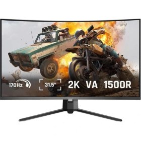Resim Koorui 31.5" G3221SC 2K Monitör 170Hz Yenileme Hızı 1ms Tepki Süresi VA Panel Siyah 