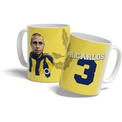 Resim OFFSIDE Roberto Carlos Çizim Tasarım Baskılı Kupa Bardak 
