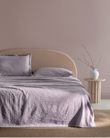 Resim Madame Coco Chantal Çift Kişilik %100 Pamuk Yatak Örtüsü - Açık Mürdüm Çok Renkli 