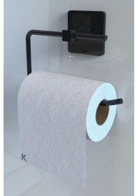 Resim Karteya Yapışkanlı Siyah Rulo Havluluk Peçetelik Wc Kağıtlık Banyo Mutfak Pratik 2'li Set Siyah 
