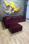 Resim Erduran Mobilya Angelo 5 Modül Köşe Koltuk Takımı (5 Modül) Babyface Kumaş Bordo 