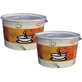 Resim Şeylişeyler - Termokap Karton Çorba Kasesi 14 Oz Kapaklı 100 Adet 
