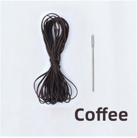 Resim Deri Araba Direksiyon Simidi Üzerinde Direksiyon Kılıfı Araba Örgü 38 Cm Dıy Coffee 