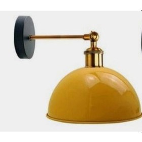 Resim MYLİGHTS SARI MODERN RUSTİK RETRO MAFSALI DUVAR APLİK GECE LAMBA Sarı 