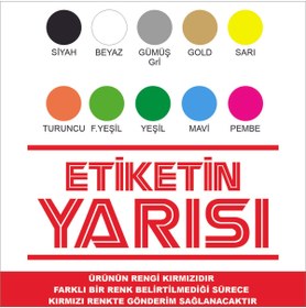 Resim 2MAKREKLAM Etiketin Yarısı Mağaza Vitrin İndirim Yazısı 120x52 cm 
