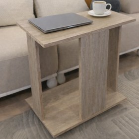 Resim Nenu Nova Traverten Yan Sehpa C Sehpa 60x35 cm Laptop Sehpası Koltuk Yanı Servis Sehpası 