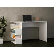 Resim aden home senin evin senin dünyan Beyaz Çalışma Masası, Kitaplıklı Çalışma Masası, Ofis Çalışma Masası, Ders Çalışma Masası- CM75 