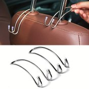 Resim 1'li Paket Gizli Araç Koltuk Arkası Askıları - Çantalar, Ceketler & Araba Düzenleyiciler için Ayarlanabilir Metal Başlık Asıcılar - Güvenli Depolama Özellikli Dayanıklı Araç İç Aksesuarları, Araç Koltuk Arkası Organizatör 