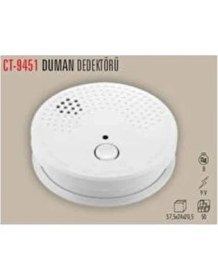 Resim Cata Pilli Duman Dedektörü İç Mekan Kullanım Güvenli Alarm 9 Volt Plastik Malzeme 