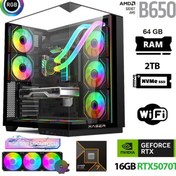 Resim Xaser Queen X8 R7-9800X3D 64 GB 2 TB M.2 NVMe SSD 16 GB RTX5070 Ti Free Dos Masaüstü Oyuncu Bilgisayarı 