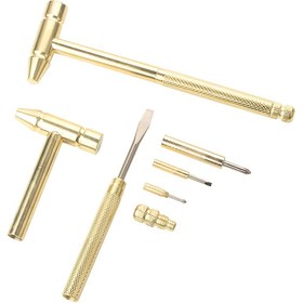 Resim 1 adet Çok Fonksiyonlu Küçük Çekiç, Mini Tornavida ve Metal Çekiç ile Altı Bir Arada Alet. 