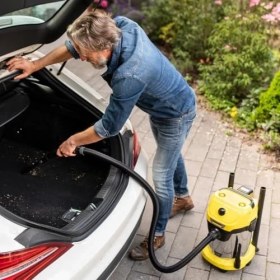 Resim SDT Group Wd 3-18 Akülü Islak/kuru Elektrikli Süpürge, Filtre, Derz ve Islak/kuru Başlığı Dahil, 225 Watt, Plastik Hazne: 17 L, Hortumu: 2 M, Pilsiz, Şarj Cihazı Yok, Sarı 