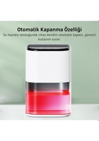 Resim Coofbe 2000ml Işıklı Banyo Mutfak Dolap Nem Alma Cihazı Mantar Rutubet Nem Küf Önleyici Dehumidifer Beyaz 