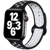 Resim MADEPAZAR Apple Watch 7 Uyumlu Son Sürüm Nike 44 Siyah Akıllı Saat Giyilebilir Teknoloji Android Ios 