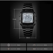 Resim Novahub Skmeı 1381 Multifunctional Men's Outdoor Sports Digital Wrist Watch With Glow, Waterproof, Colorful, Gold Tone Gül Altın Çok Renkli 