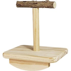 Resim Suntek Kuş Düz Tüneği Dinlenme Platformu Ahşap Papağan S 