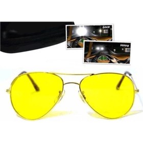 Resim Metal Çerçeveli Anti Far Gece Görüş Gözlüğü (Damla Modeli) 