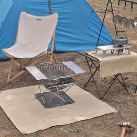 Resim Picnic ve BBQ için Dış Mekan Kamp İzolasyon Battaniyesi, Alev Geciktirici Isıya Dayanıklı Cam Kaplamalı Kumaş 