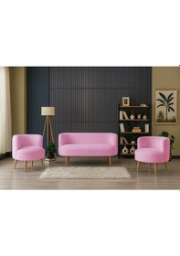 Resim Sydney Modern Koltuk Takımı Modern İskandinav Tarzı Welsoft Yumuşak Kumaş Pembe Pembe 