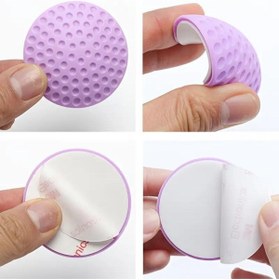 Resim sanal trend 8 Adet Beyaz Renk Çok Amaçlı Yapışkanlı Silikon Kapı Duvar Klozet Kapağı Masa Köşe Koruyucu Tampon 