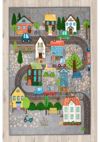 Resim İSKANDİNAV ŞEHİR EĞİTİCİ OYUN HALISI Çok Renkli 