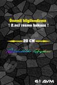 Resim 61 AVM Kişiye Özel İmza İsim Soyisim Sticker Folyo - 1 Adet | 20 x 3 Cm - Hologram - 