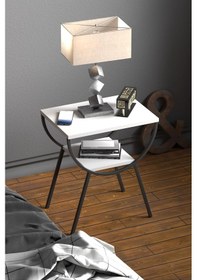 Resim Yan Sehpa Komodin Metal Ayak Beyaz Çok Renkli 