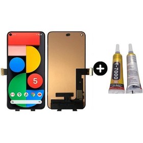 Resim Google Pixel 5 Gd1yq Gtt9q G5nz6 Uyumlu Hk Lcd Ekran Dokunmatik + B7000 