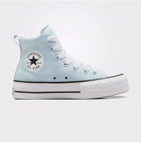 Resim Converse Chuck Taylor All Star Puff Lift Hi Kadın Mavi Sneaker 