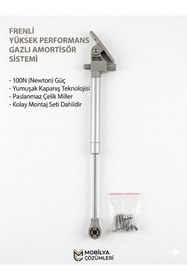 Resim GenelTedarik 100N Gazlı frenli Piston - Mutfak Dolabı ve Mobilya Kapak Amortisörü 