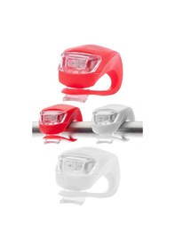 Resim 2li Bisiklet Gidon Işığı 3 Modlu Flaşörlü Çakarlı Su Geçirmez Led Fener Ön-arka Beyaz-kırmızı 3781 Kırmızı - Beyaz 