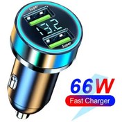 Resim Shukuı66-250w Pd Araç Şarj Cihazı Qc3.0 Hızlı Şarj 2-6 Yuvalı Digital Ekranlı Flash Şarj Adaptörü Ildistribütör Garantili 