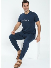 Resim Erkek Kısa Kol Lacivert Pijama Takım C9t0n59 001 