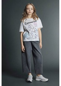 Resim Defacto Baggy Fıt Gri Kız Çocuk Jean Pantolon G4653a8/nm55 Gri 