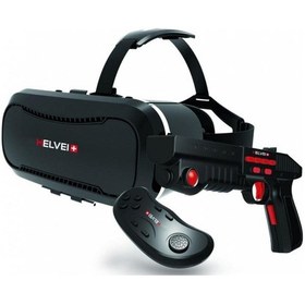 Resim 3D Görüş Cenneti + Vr Tabanca Cehennemi Tabancası + Uzaktan Kumanda ile Helvei Sanal Gerçeklik Paketi - Siyah 