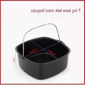 Resim Ankatek Profesyonel Kek Kalıbı - Yuvarlak/kare Airfryer & Fırın Uyumlu Paslanmaz Çelik L, Ergonomik Tasarım 