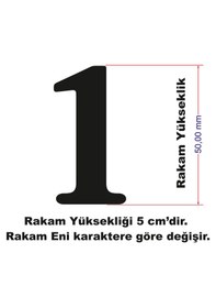 Resim Stencil Rakam Boyama Şablonu X060-sayı Rakam Yüksekliği 5 Cm 